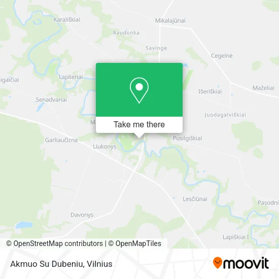 Карта Akmuo Su Dubeniu