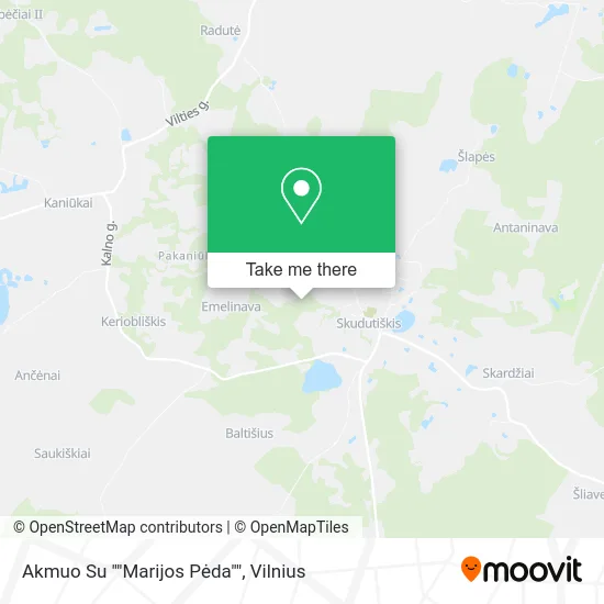 Карта Akmuo Su ""Marijos Pėda""