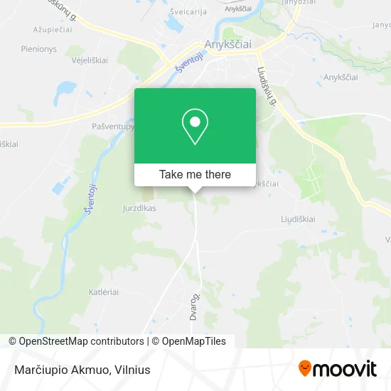 Карта Marčiupio Akmuo