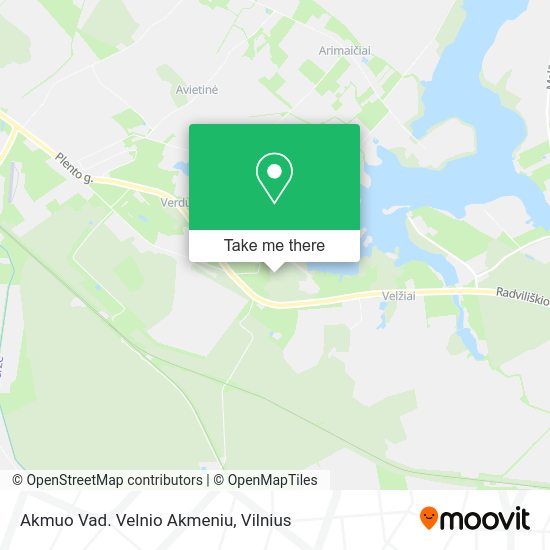 Карта Akmuo Vad. Velnio Akmeniu