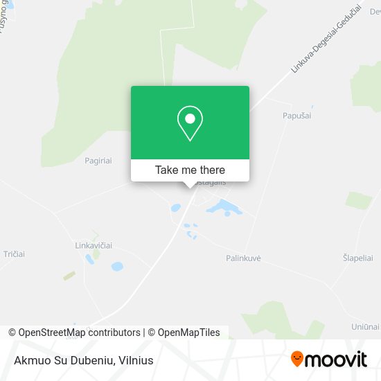 Карта Akmuo Su Dubeniu