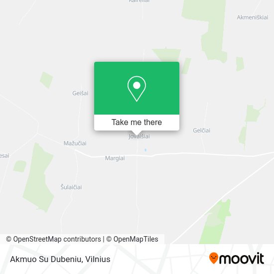 Карта Akmuo Su Dubeniu