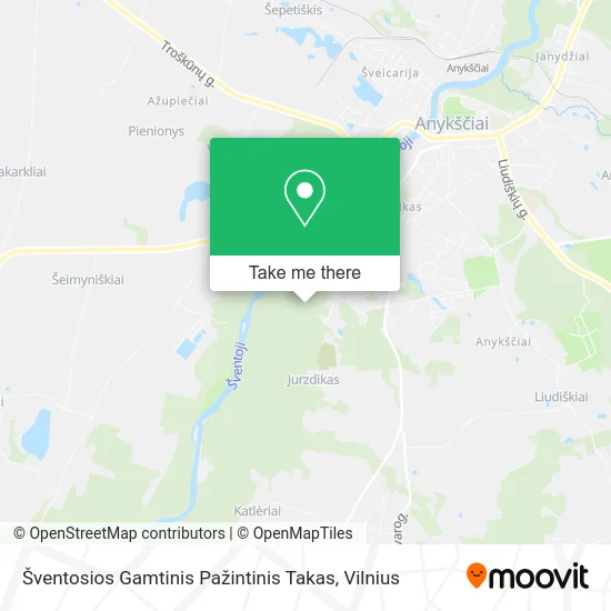 Карта Šventosios Gamtinis Pažintinis Takas