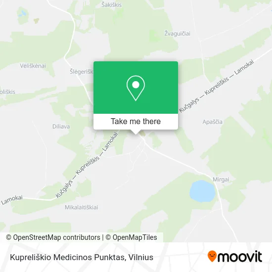 Карта Kupreliškio Medicinos Punktas