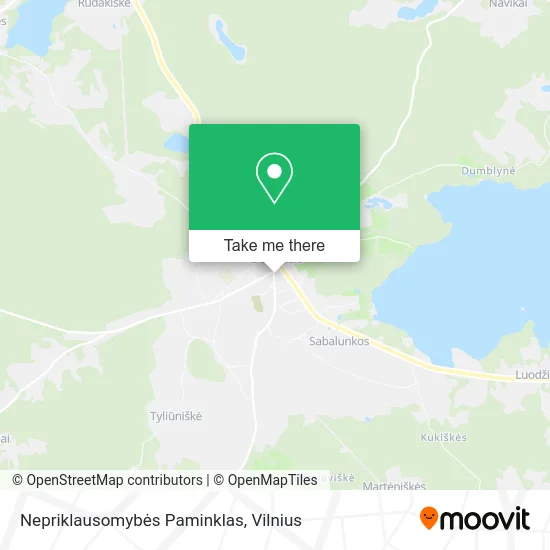 Карта Nepriklausomybės Paminklas