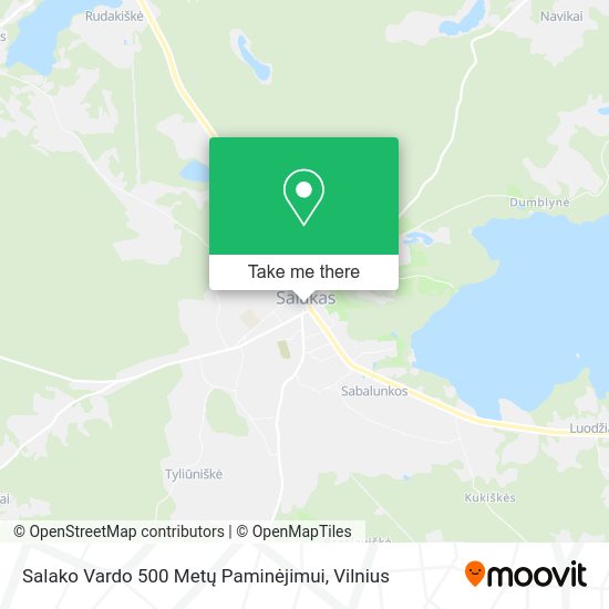 Карта Salako Vardo 500 Metų Paminėjimui