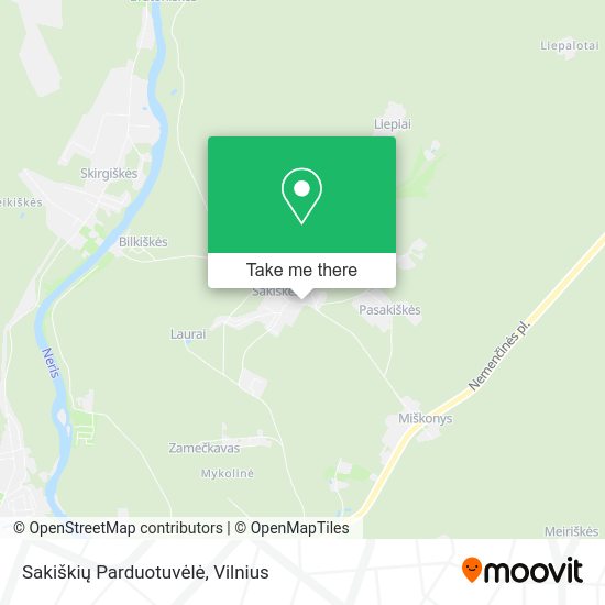 Карта Sakiškių Parduotuvėlė
