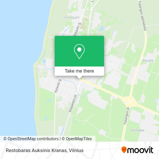 Карта Restobaras Auksinis Kranas