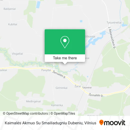 Карта Kaimalės Akmuo Su Smailiadugniu Dubeniu