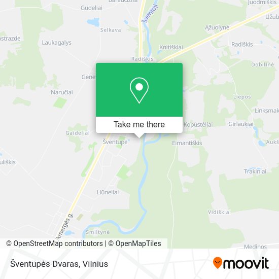 Карта Šventupės Dvaras