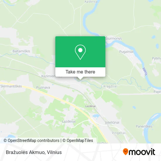 Карта Bražuolės Akmuo