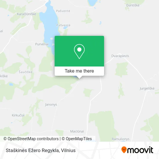Карта Staškinės Ežero Regykla