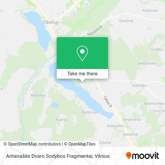 Карта Antanašės Dvaro Sodybos Fragmentai