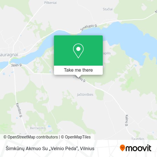 Карта Šimkūnų Akmuo Su „Velnio Pėda“