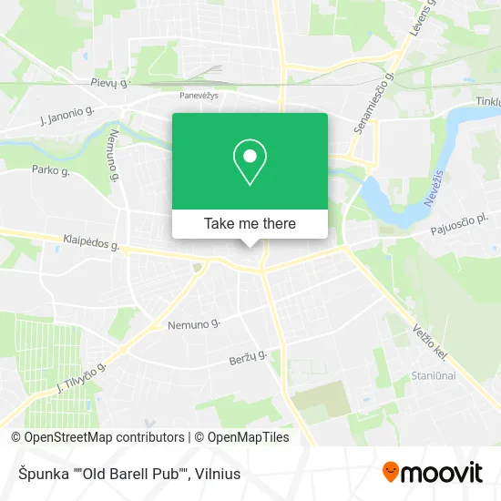 Карта Špunka ""Old Barell Pub""