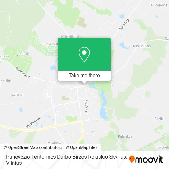 Карта Panevėžio Teritorinės Darbo Biržos Rokiškio Skyrius