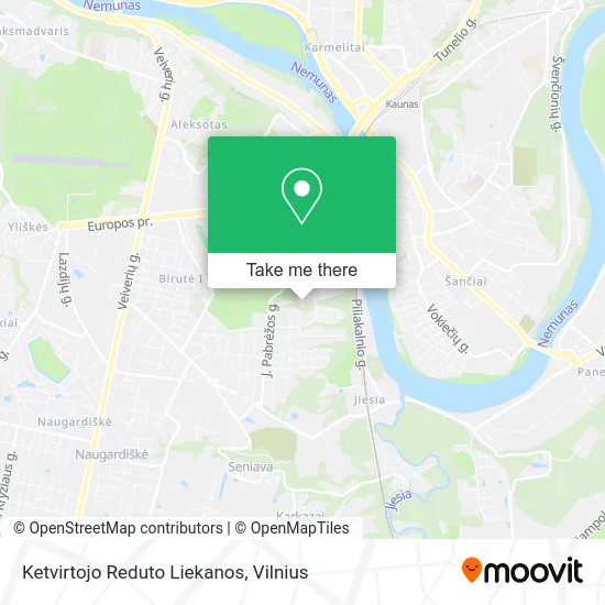 Карта Ketvirtojo Reduto Liekanos