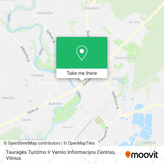 Карта Tauragės Turizmo Ir Verslo Informacijos Centras