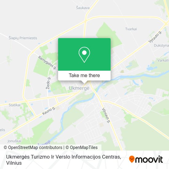 Карта Ukmergės Turizmo Ir Verslo Informacijos Centras