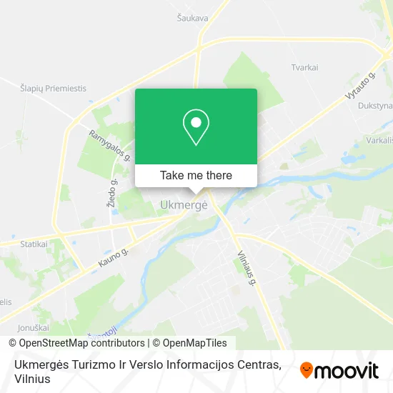 Карта Ukmergės Turizmo Ir Verslo Informacijos Centras