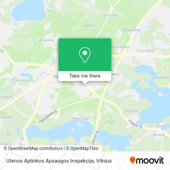 Карта Utenos Aplinkos Apsaugos Inspekcija