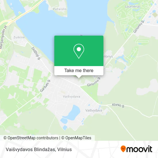 Карта Vaišvydavos Blindažas