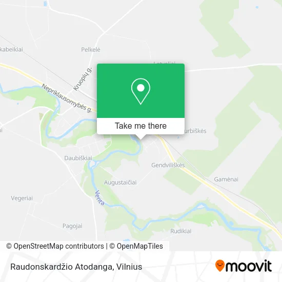 Карта Raudonskardžio Atodanga