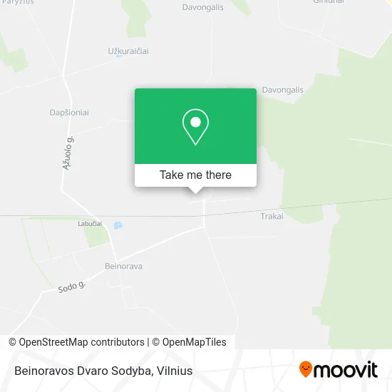 Карта Beinoravos Dvaro Sodyba
