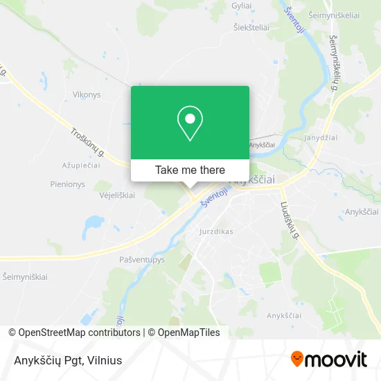 Карта Anykščių Pgt