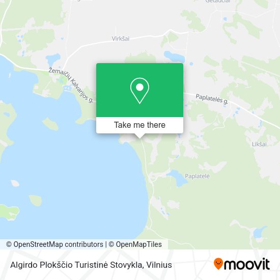 Карта Algirdo Plokščio Turistinė Stovykla