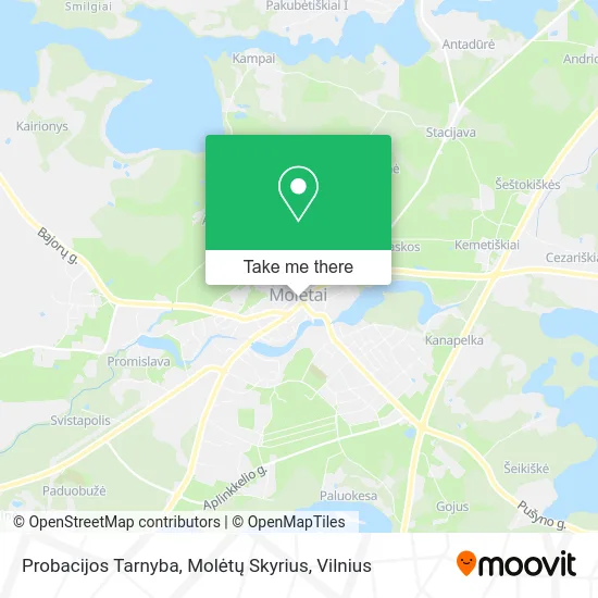 Карта Probacijos Tarnyba, Molėtų Skyrius