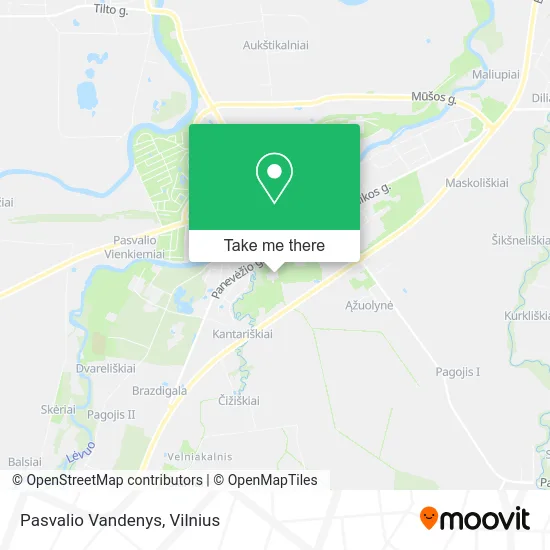 Карта Pasvalio Vandenys