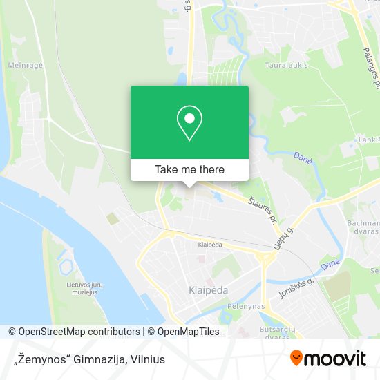 Карта „Žemynos“ Gimnazija