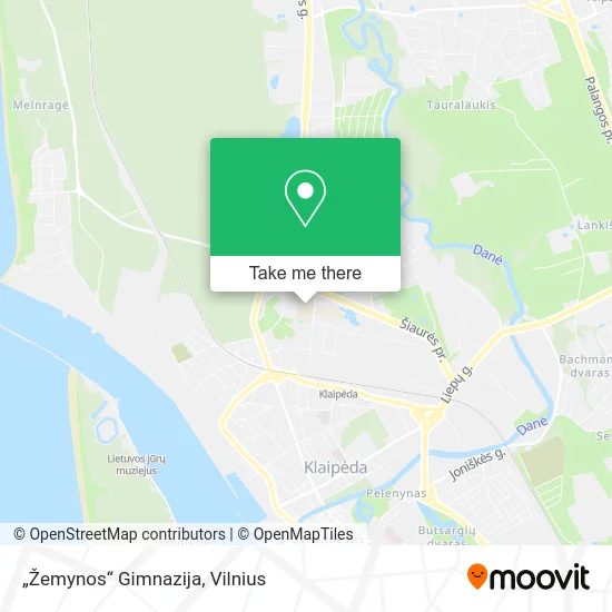 Карта „Žemynos“ Gimnazija