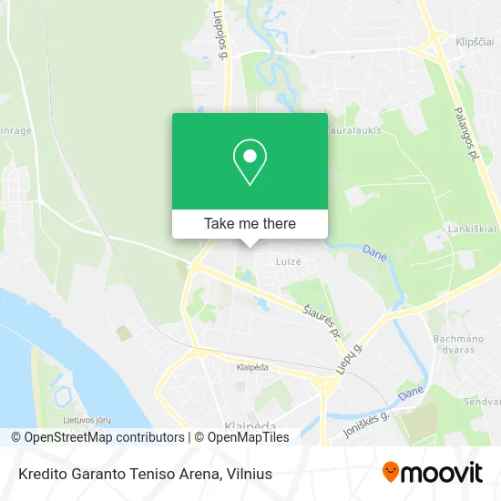 Карта Kredito Garanto Teniso Arena
