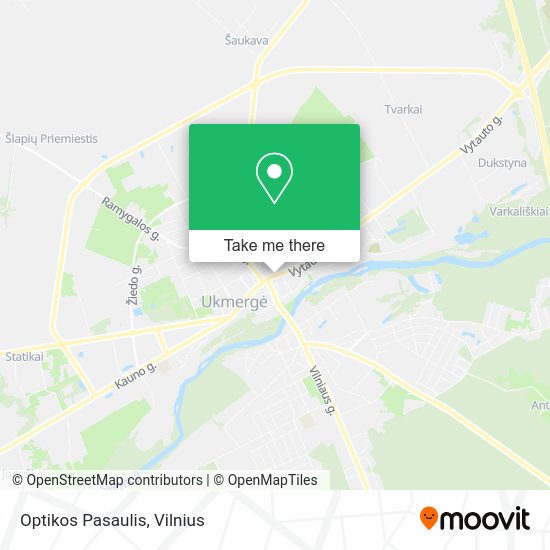 Карта Optikos Pasaulis