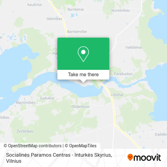 Карта Socialinės Paramos Centras - Inturkės Skyrius