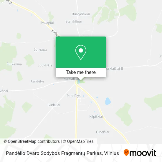 Карта Pandėlio Dvaro Sodybos Fragmentų Parkas