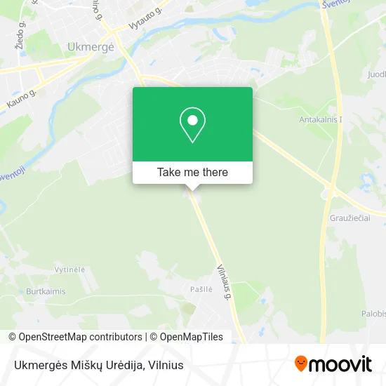 Карта Ukmergės Miškų Urėdija