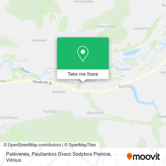 Карта Palėvenės, Pauliankos Dvaro Sodybos Pieninė
