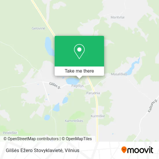 Карта Gilšės Ežero Stovyklavietė