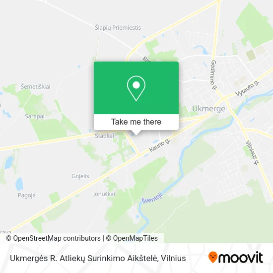 Карта Ukmergės R. Atliekų Surinkimo Aikštelė