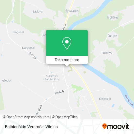 Карта Balbieriškio Versmės