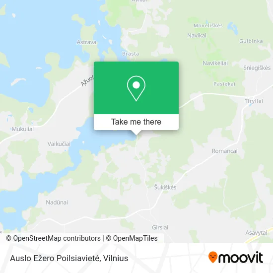 Карта Auslo Ežero Poilsiavietė