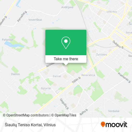Карта Šiaulių Teniso Kortai