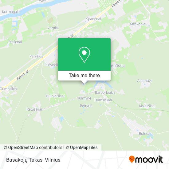 Карта Basakojų Takas