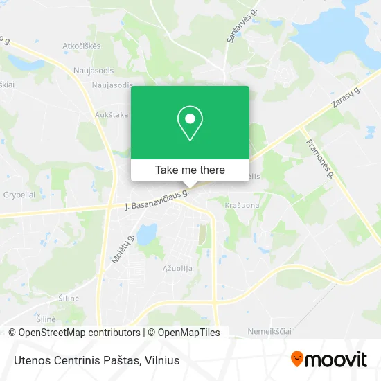 Карта Utenos Centrinis Paštas