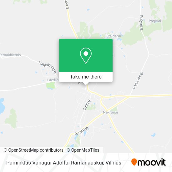 Карта Paminklas Vanagui Adolfui Ramanauskui