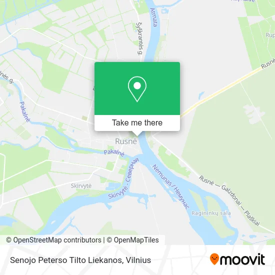 Карта Senojo Peterso Tilto Liekanos