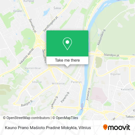Карта Kauno Prano Mašioto Pradinė Mokykla